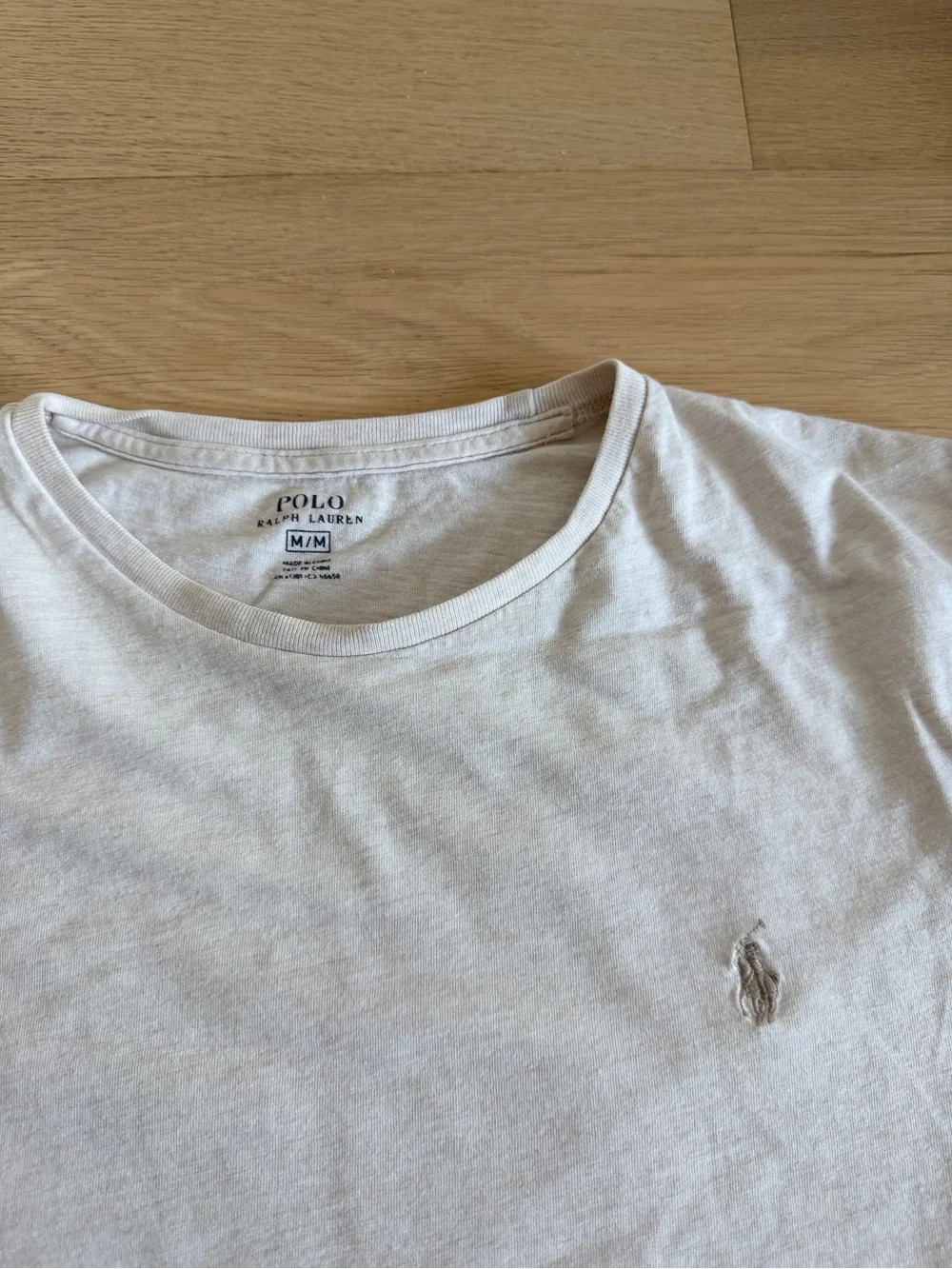 Polo by Ralph Lauren Light White Crew Neck Tee with Pony Logo